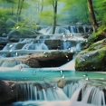 thumbnail image 5 of Fenyluxe Waterfall Forest River Shower Curtain for Bathroom Decoration 100% Polyester Home Bathtubs with Hooks Set 36"x72, 5 of 7