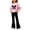 Pink, variant on Cethrio Girls Outfit Sets Long Sleeve, Printed Casual Spring Fall 2 Piece Girls Clothing Sets Size 7-8 T Hot Pink