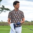thumbnail image 3 of Balery Forest Cute Owl Camisa Polo de Hombre con Estampado, de Manga Corta y Tejido Medio, Camisa Tipo Golf Polo-4X-Large, 3 of 6