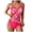 Orange, variant on zaveiop Womens Tankini Swimsuits V Neck Push up Swim Top Color Block Tummy Control High Waisted Bathing Suits Swim Bottom (Orange, M)