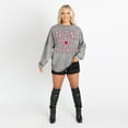 thumbnail image 3 of Women's Gameday Couture Gray Arizona Cardinals Oversized Final Score Snow Wash Long Sleeve T-Shirt, 3 of 6