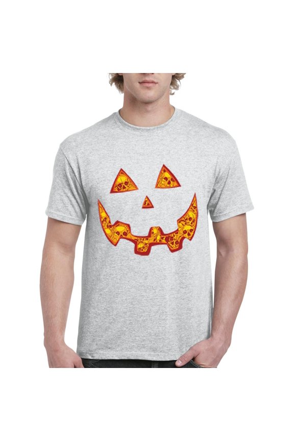 NIB - Men's T-Shirt Short Sleeve, up to Men Size 5XL - Halloween Costume Pumpkin Face