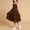 Brown, variant on Brown Polka Dot Girls Tiered Ruffle Dress - Sleeveless Spaghetti Strap Sundress for Kids, Elastic Waist Summer Party & Casual Play Dress,Size 9-10 T