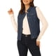 thumbnail image 4 of CHALECO SIN MANGAS DE DENIM LAVADO INSPIRADO EN CHIC CON BOTONES Y BOLSILLOS TEXTURA AZUL L, 4 of 6