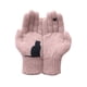 thumbnail image 1 of Guantes de mujer para invierno, cálidos y fríos, de cachemira, gruesos, con estampado de gato de dibujos animados, de lana, tejidos, con dedos completos, 2 juegos, gris y rosa, 1 of 2