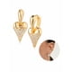 thumbnail image 1 of Pendiente Xtellar Aretes Dorados Corazón Largo Con Zirconia, 1 of 4