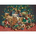 thumbnail image 2 of Kruskamp, Janet 14x12 White Modern Wood Framed Museum Art Print Titled - Teddy Bear Christmas, 2 of 4