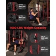 thumbnail image 4 of JoanKaren Power Rack Cage,2000lbs Heavy Duty Steel Squat Rack with LAT-Pull Down System,Pulley System & Dip Station,Red&Black, 4 of 10