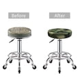 thumbnail image 3 of Uemuo Camouflage Shark Pattern Round Bar Stool Seat Covers Washable Stool Cushion Slipcover Elastic Bar Chair Covers-14 inch, 3 of 7