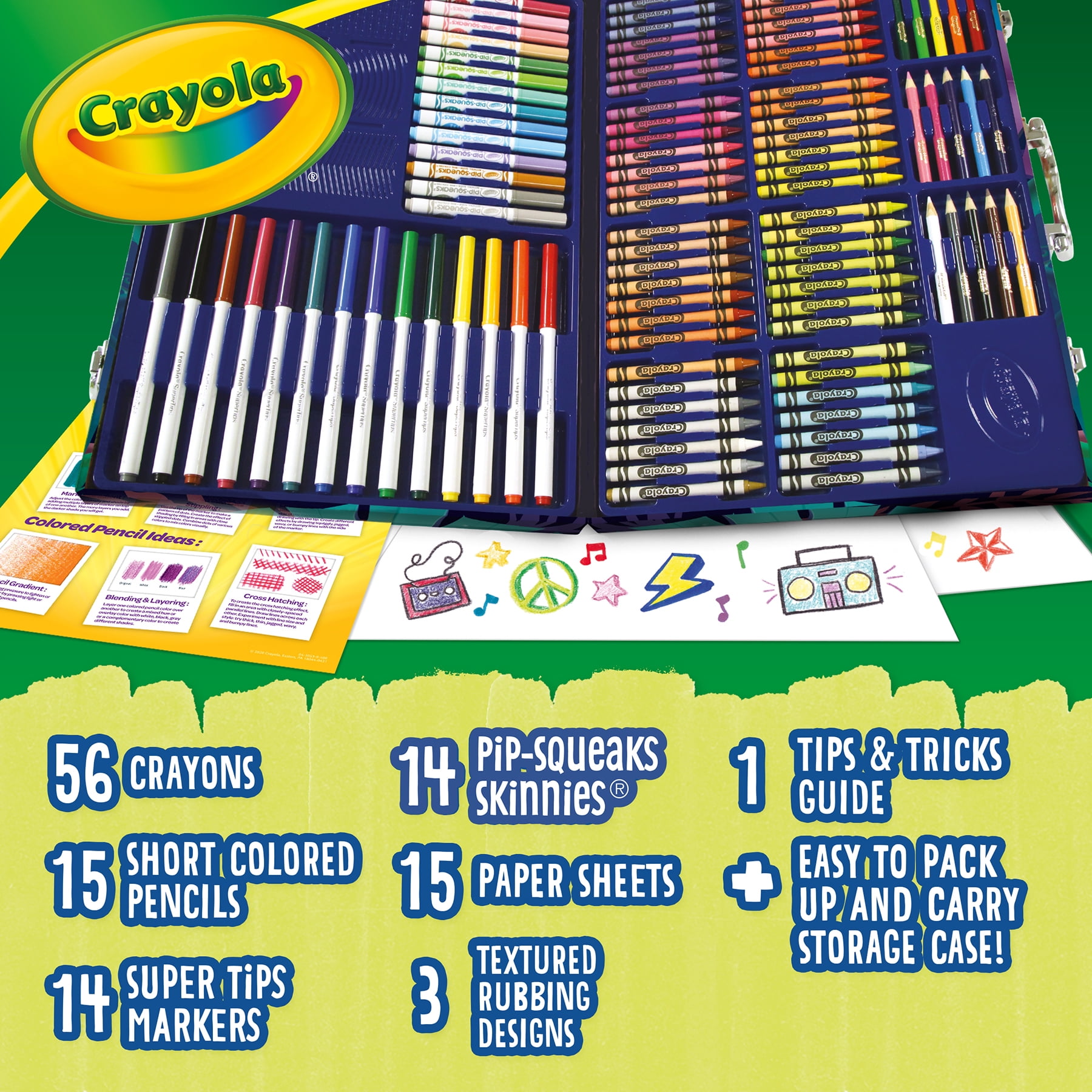 Crayola Imagination Art Coloring Set, 115 Pcs, Art & Craft Kit, Drawing & Coloring Supplies, Creative Gifts for Kids
