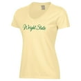 thumbnail image 2 of Women's Vegas Gold Wright State Raiders Script Logo Comfort Wash V-Neck T-Shirt, 2 of 3