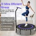 thumbnail image 6 of Jump Into Fun 50" Rebounder Trampoline for Adults, 330LBS Foldable Fitness Trampoline with Bungees, Adjustable Handlebar, Noise-free Exercise Rebounder for Indoor Workout, 6 of 9