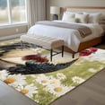 thumbnail image 4 of 6'x9' Area Rugs, Spring Floral Rooster Indoor Outdoor Area Rug for Living Room Bedroom, Vintage Rooster Pastoral Washable Bathroom Rugs Kitchen Floor Carpet Mats Home Decor Aesthetic, 4 of 8