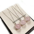 thumbnail image 7 of High Quality Rose Quartz Ball Necklace, Natural Crystal Pendant with Sterling Silver Chain, Mothers Day Jewelry, Healing Jewelry, Gifts For Her, 7 of 7