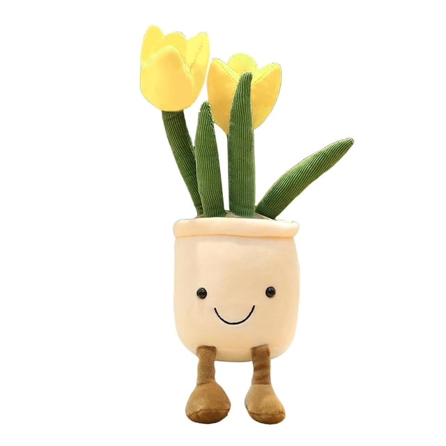 Felpa de planta juguete de peluche suave Amarillo 37cm Sunnimix