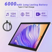 Tablet 10 Inch Android Tablets, 4GB RAM 64GB ROM 1TB Expand Quad-Core Processor Tableta Computer, 2MP+8MP Camera WiFi BT 10.1 in HD Display Tab, 6000mAh Long Battery Life Tablet PC, Pink