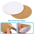 thumbnail image 3 of Uxcell 100x2mm Self-Adhesive Cork Coasters, 25 Pack Round Cork Mats Cork Backing Sheets Reusable Cork Tiles, Brown, 3 of 5