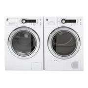 GE WCVH4800KWW - Washing machine - width: 23 in - depth: 26 in - height: 33 in - front loading - 2 cu. ft - 1400 rpm - metallic silver