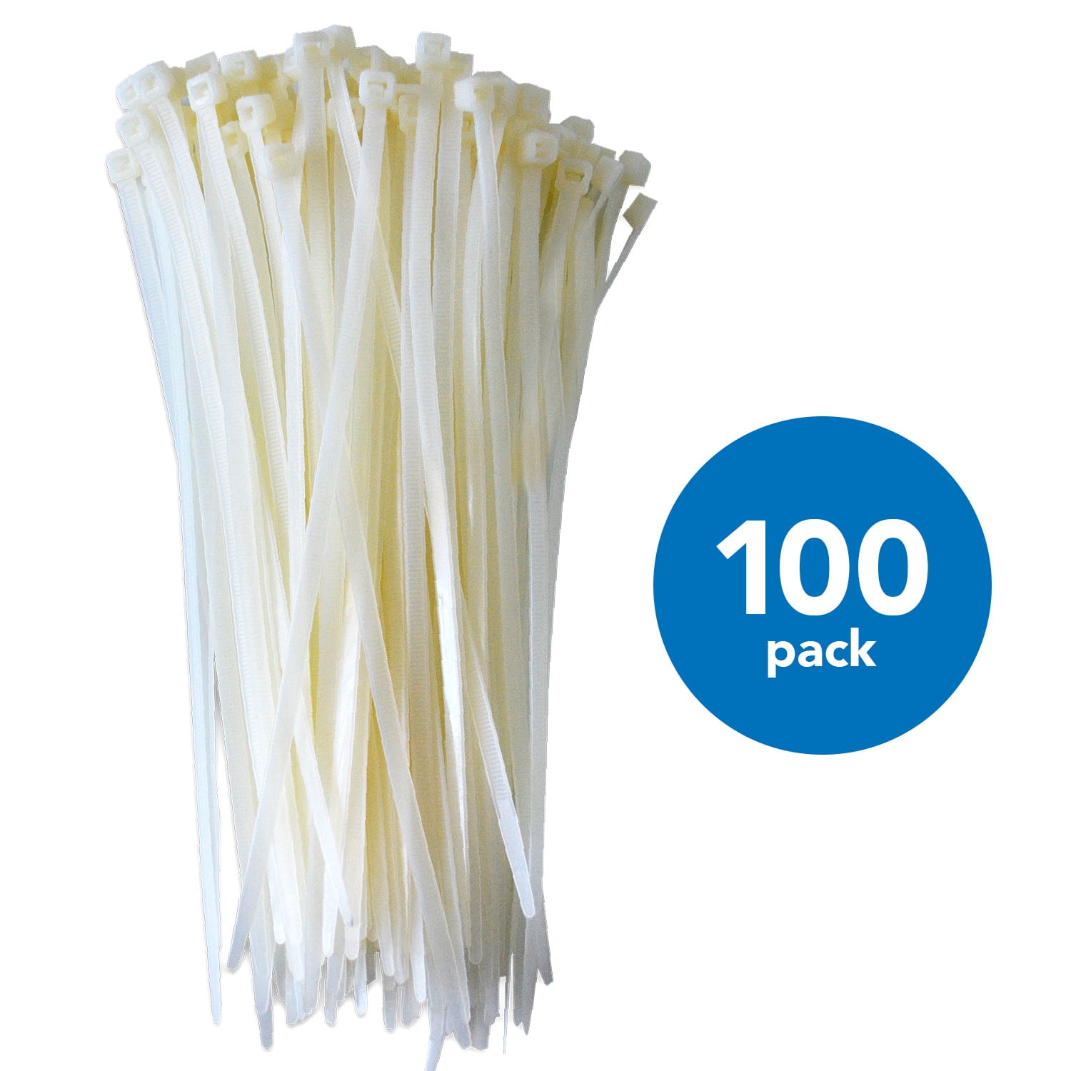 Cable Ties White/Natural Strong Tie Wraps-Zip Ties Nylon Large 4.8x200 100Pcs 