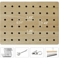 thumbnail image 6 of 4 Panel Freestanding Pegboard Display & Room Divider, 5 FT Foldable Privacy Screen - Portable Wooden Organizer for Craft Shows, Home Office, Retail Spaces, and Trade Events, 6 of 18
