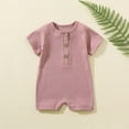 thumbnail image 2 of Huowey Baby Boys Romper Jumpsuit Short Sleeve Summer Casual Outfits Bodysuit Playwear For 0 24 Months Birthday Dailywear, 6-12 Months, 2 of 3