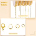 thumbnail image 3 of 12 Rolls of Gold Necklace Chains for Jewelry Making, DIY Jewelry Chains for DIY Necklace Bracelet Jewelry Making with Lobster Clasps Connectors Jump Rings, 3 of 5
