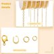 thumbnail image 3 of 12 rollos de cadenas de collar de oro para hacer joyas, cadenas de joyería de bricolaje para hacer collares, pulseras, joyería con cierres de langosta, conectores, anillos de salto, 3 of 5