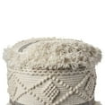 thumbnail image 4 of LR Resources POUFS99758WGY1612 Tufted Scandinavian Pouf, Cream & Gray, 4 of 4
