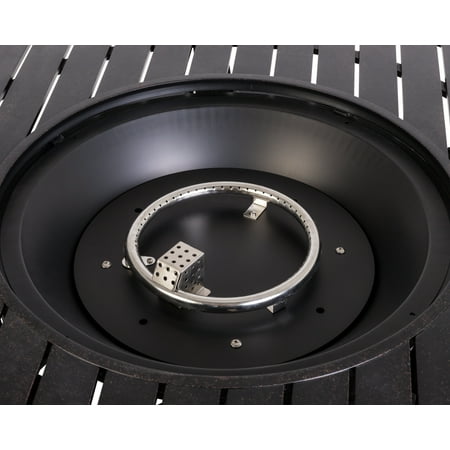 Fire Sense - Grand Cooper Aluminum Round LPG Fire Pit - Antique Bronze