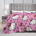 thumbnail image 2 of Hello Kitty Throw Blanket, Cozy Flannel Blankets For Boys Girls, Super Soft Warm Blanket For Couch Sofa Bed, 2 of 9