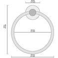 thumbnail image 4 of HSHDLDF Anneau Porte-Serviettes Noir Mat, Porte-Serviettes Mural Rond en Acier Inoxydable, 4 of 7