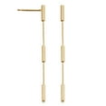 thumbnail image 7 of Au Naturale 14k Yellow Gold Tube Station Drop Earrings (1.75 inches long), 7 of 7