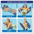 thumbnail image 4 of (4 pack) Aqua XL 4-in 1 Hammock, Supreme Monterey Pool Float, 53 Inch Length, 4 of 7