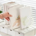 thumbnail image 3 of YongCo 4 Compartments Book End Book Stopper Magazine Stand Space Saving Book Organizers, 3 of 11