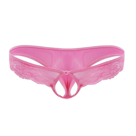 Midwennn Mens Personality Fashion Casual Sexy Mini Thong Underwear T Pants Transparent Lace Super Car Lover