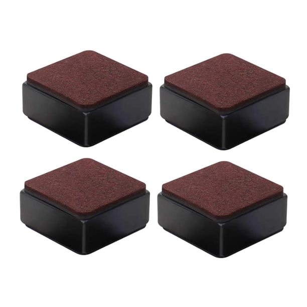 Juego de 4 elevadores de cama, elevadores de muebles, protectores de patas de sofá, soporte antideslizante Negro 60x32mm