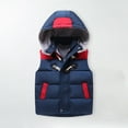 thumbnail image 3 of KPOPLK Kids Winter Coats with Hooded Light Puffer Coat Warm Padded Jacket for Baby Boys Girls Toddler(6-7 Years,Blue), 3 of 4