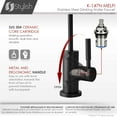 thumbnail image 4 of Stylish Melfi One-Handle Matte Black Water Tap Faucet Height 10½" K-147N, 4 of 11