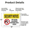 thumbnail image 2 of (2 Pack) No Guns Allowed Beyond This Point OSHA Security Notice Sign 18 Inch X 12 Inch Indoor / Outdoor Rust-Free Aluminum Metal Signs for Workplace, Workshop, and Construction Site,, 2 of 8