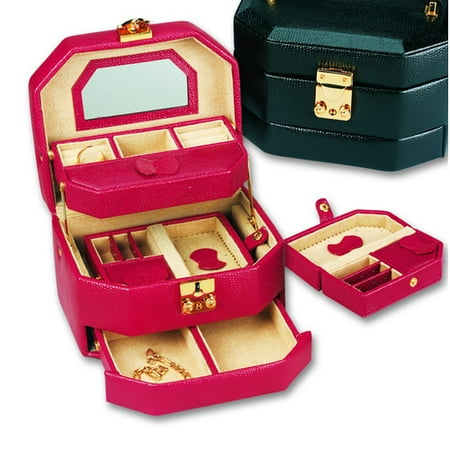 Budd Leather Lizard Grain Ladies Travel Case