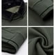 thumbnail image 3 of Blusas y camisas de manga larga con cuello en V para hombre, color liso, moda informal, falso bicapa, cuello abatible, suéter cálido, camisa base, manga larga, parte superior de poliéster para hombre, 3 of 6