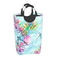 thumbnail image 2 of KLL Dragonfly Floral Laundry Hamper,Large Canvas Fabric Lightweight Storage Basket Toy Organizer Dirty Clothes Collapsible Waterproof, 2 of 6
