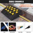 thumbnail image 3 of Rubber Driveway Curb Ramp, Low Profile Slope Ramp with Drainage Channel and Reflective Safety Strips, 48 Inch Heavy Duty for Car SUV, 3 of 7