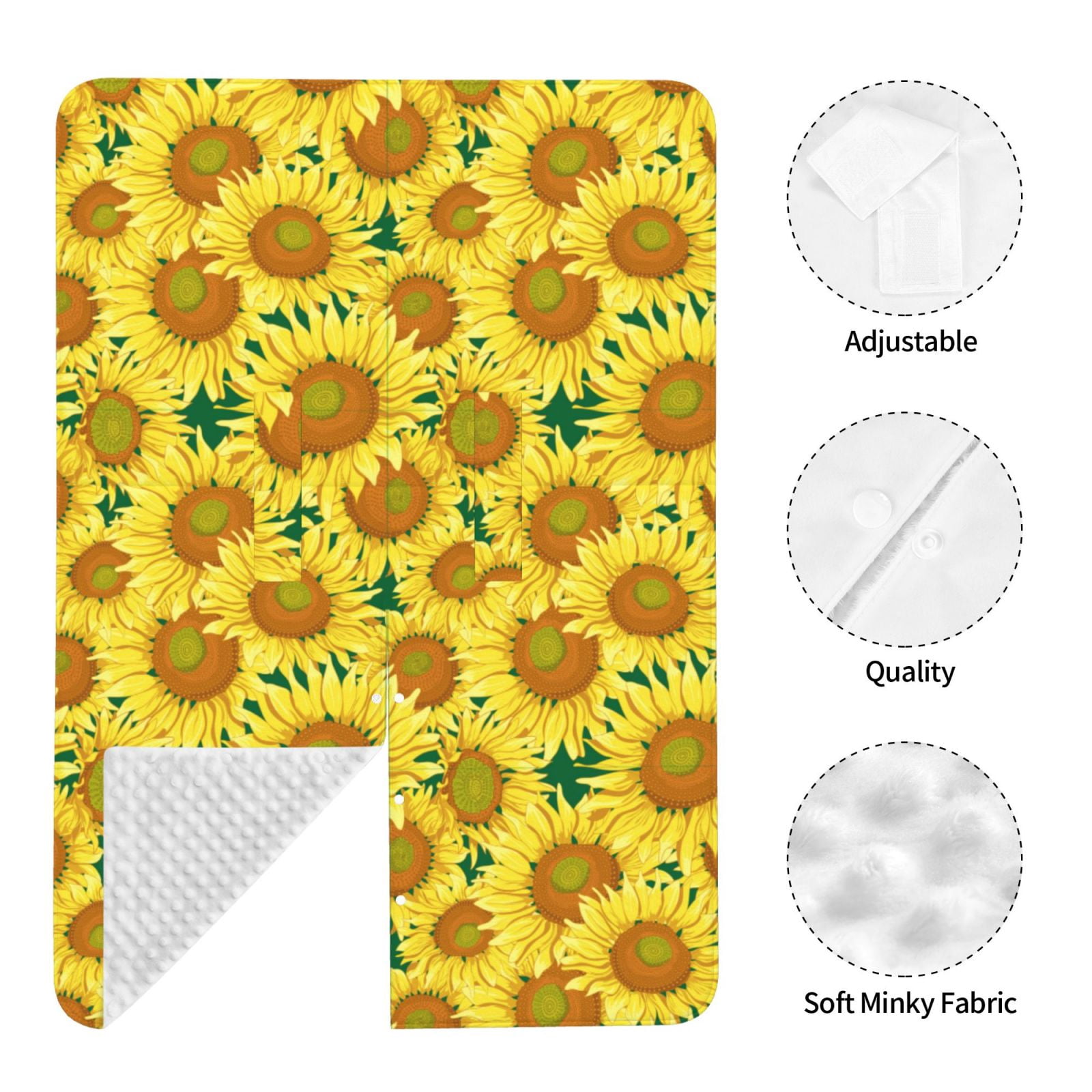 Naloa Floral Sunflowers Baby Car Seat Cover, Breathable Baby Carrier Cover, Multiuse Baby Carrier Cover & Nursing Breastfeeding Cover