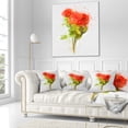 thumbnail image 3 of Designart Bunch of Red Roses Watercolor - Flower Throw Pillow - 18x18, 3 of 5