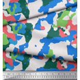 thumbnail image 3 of Soimoi Tissu Poly Georgette Imprimé Camouflage Multicolore au Mètre 52 Pouces de Large, 3 of 3