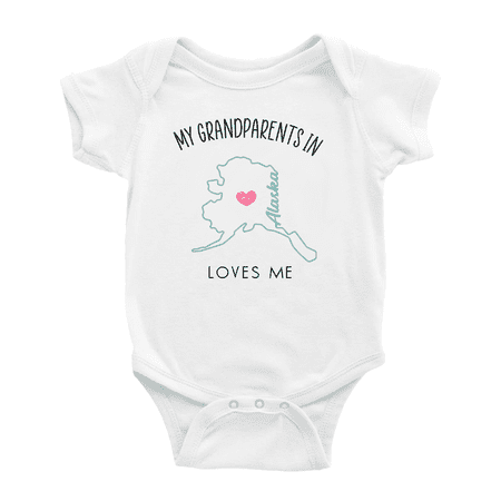 

My Grandparents In Alaska Loves Me Baby Bodysuits Unisex 18-24 Months