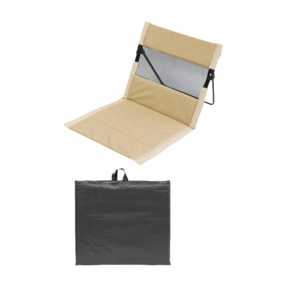 Silla suelo con respaldo, cojín asiento plegable, esterilla playa, tumbona, sillas plegables portátiles para mochileros, camping, picnic y