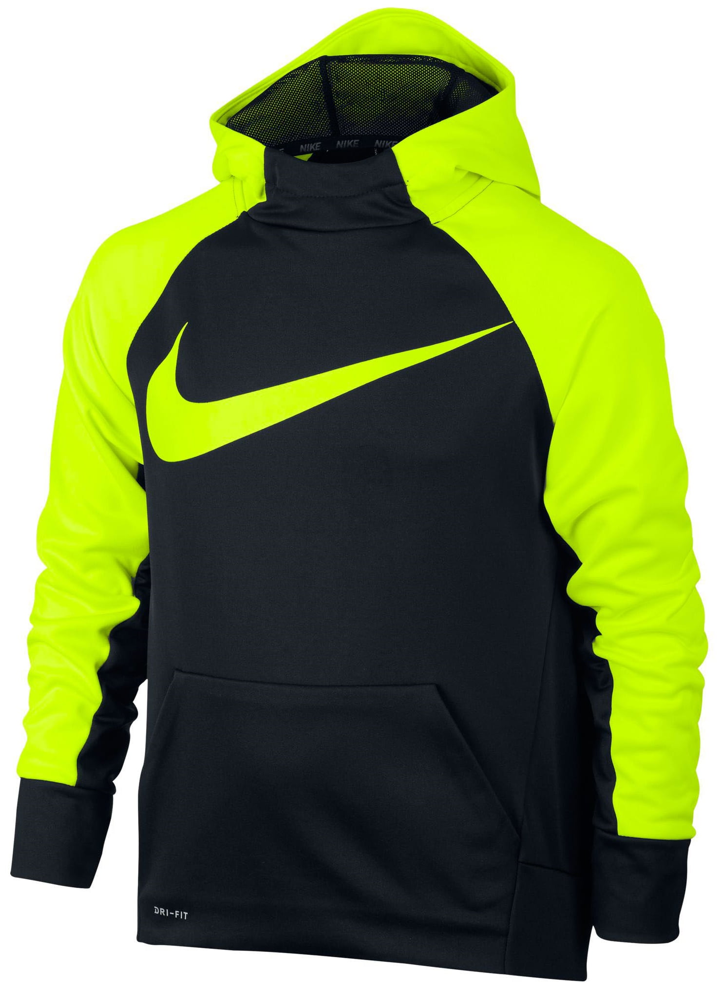 Nike Boys' Therma Swoosh Graphic Hoodie Black/Volt - Size M Walmart.com