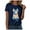 R-Dark Blue, variant on felwors Halloween women's shirt 2025 cute ghost cotton shirt autumn pumpkin T-shirt round neck pattern T-shirt casual short sleeved top Dark Blue, XXL